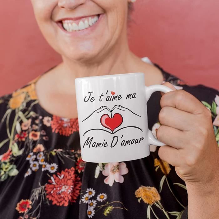Cadeau Tasse Je T aime Ma Mamie D amour Café Original Message ...
