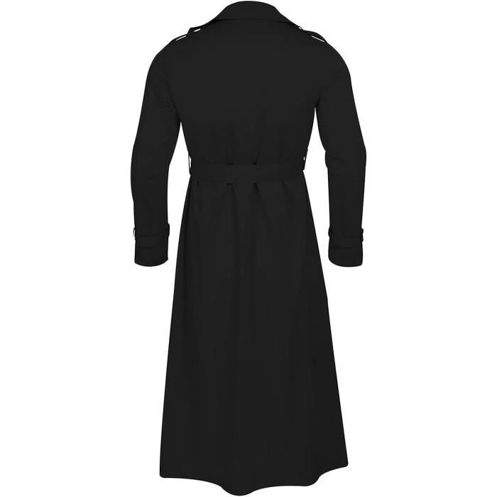 Homme Manteau Long Automne Hiver Manches Longues Double