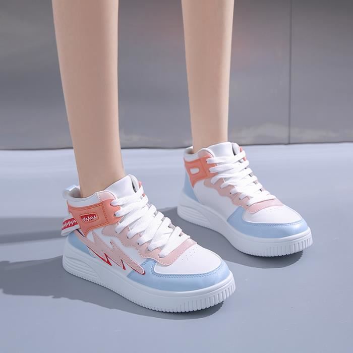 Chaussures Femme Baskets Femme Fashion Casual Soft Sole Comfort Bleu orange Cdiscount Chaussures