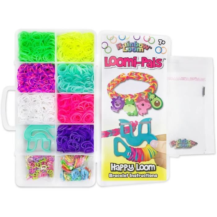 Bandai - Rainbow Loom Cute Tique – Coffret Fabrication Automatique de Bracelets Élastiques - Loisir Créatif - Contient 1200 Élastiques, Auto-Loom et accessoires - Assortiment - Jouet Enfant 7 ans et Bandai - Rainbow Loom Cute Tique – Coffret Fabrication Automatique de Bracelets Élastiques - Loisir Créatif - Contient 1200 Élastiques, Auto-Loom et accessoires - Assortiment - Jouet Enfant 7 ans et