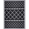 NAZAR Tapis d'extérieur résistant aux UV - Noir et blanc - 150 x 220 cm-0