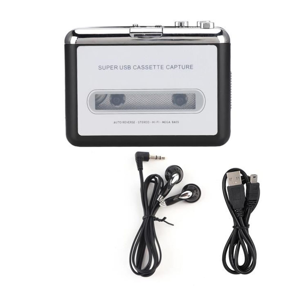 Convertisseur Cassette Vers MP3 & USB - Lecteur Portable Pour Numériser Vos Vieilles Cassettes