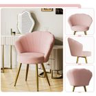 BRAND Amiremplie Ensemble d'une chaise de salle à manger en coquille de velours Fauteuil avec dossier rose