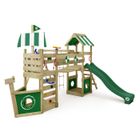 Aire de jeux Portique bois StormFlyer avec balançoire et toboggan vert WICKEY