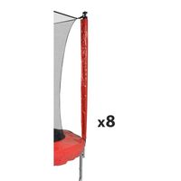 Chaussettes universelles pour perches de trampolines toutes tailles - JUMP4FUN - Pack de 8 - Rouge - PE