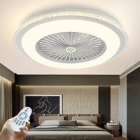 Plafonnier LED Ventilateur Avec Télécommande Ventilateur De Plafond Moderne Led Chambre Avec Éclairage Silencieux 3 Vitesses [~910]