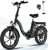 HITWAY Vélo Électrique 20" VTT - Batterie 36V - 11,2Ah - Moteur 250W - 7 Vitesses - Noir