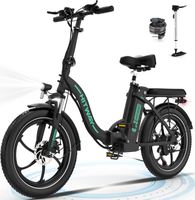 Vélo Électrique HITWAY 20" VTT - Batterie 36V - 11,2Ah - Moteur 250W - 7 Vitesses - Noir