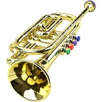 Generic Trompette pour Enfant, Jouet Musical Préscolaire, avec 4 Touches de Couleur, Instrument en Plastique Léger pour L'intelligence Musicale