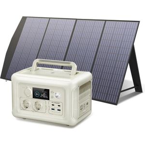 GROUPE ÉLECTROGÈNE ALLPOWERS R600 299WH LiFePO4 Générateur solaire à batterie,2 x 600W (pointe 1200W) d'alimentation portable avec panneau solaire