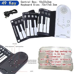 PIANO Piano à main électronique pour enfants,instruments à clavier intérieur Mayor,jouets d'apprentissage pour - 49Key-Silver(opp bag)[B]