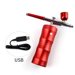 COMPRESSEUR USB-RED - Kit mini compresseur d'air, partie supérieure 0,3 mm, brosse à air, pistolet à peinture, spray pour