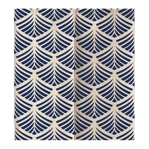 PANNEAU JAPONAIS Rideau Japonais en Tapisserie Diviseur de Pièce en Lin et Coton 85x90cm Feuilles bleues segolike