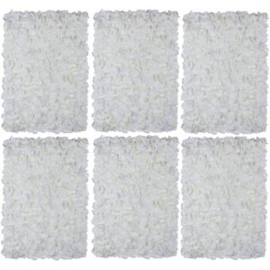 FLEUR ARTIFICIELLE Mur De Fleurs Artificielles Interieur: 6Pcs Blanc 