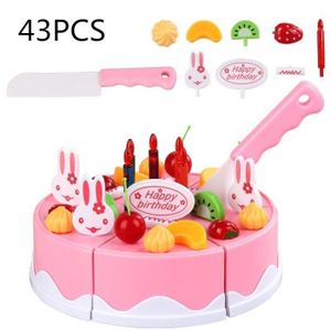 DINETTE - CUISINE Accessoires de Cuisine pour Enfants - Gâteau de bricolage - 43 pièces - Rose - A partir de 3 ans