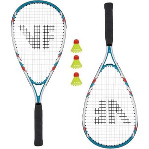KIT BADMINTON speed-badminton 100 set premium - 2 raquettes de badminton, 3 balles, 3 balles de tournoi et un sac de badminton de première quali