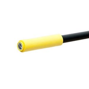 Livre avec Embouts Poignee VTT progrip 997 Double densite Open End avec Lock on Noir-Jaune 130mm Paire