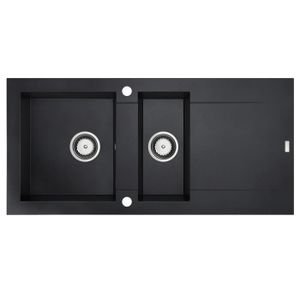 CAREA /Évier Granit BALSA 2 cuves Couleur Gris b/éton