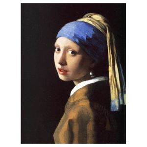 TABLEAU - TOILE Legendarte - Tableau, Impression Sur Toile - La Jeune Fille À La Perle Jan Vermeer cm. 50x70