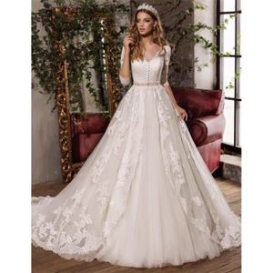 De Luxe Robes De Mariee Sirene Manches Longues Dentelle Perles Paillettes Sexy Mode Personnalise Comme Image Achat Vente Robe De Mariee Cdiscount