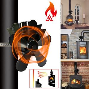 Ventilateur de poêle à bois, ventilateur de cheminée, ventilateur de  cuillère à soupe, ventilateur de ventilation
