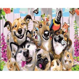Bouledogue 16×20 Pouces sans Cadre Peinture par Numéros Kit de Peinture  Acrylique Bricolage pour Enfants et Adultes Débutant Peinture au numéro  Jeux et Jouets