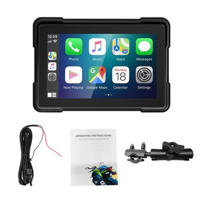 Navigation Moto 5 Pouces CarPlay Android Auto Sans Fil - Étanche IP68, Bluetooth, GPS