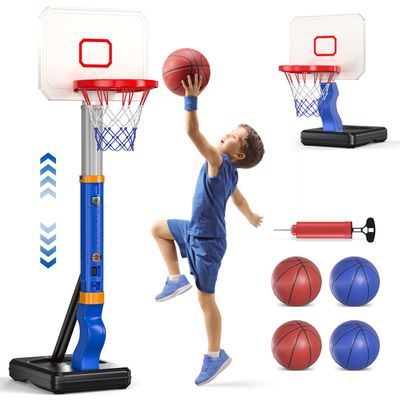 FLCPJGV Panier De Basket Enfant Hauteur Réglable 20-45