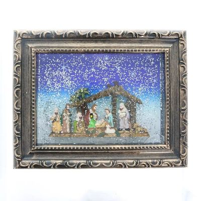 Crèche De Noël 12 Pièces - Figurines En Résine Peintes à La Main, Décoration De Table Ou étagère Pour Les Fêtes