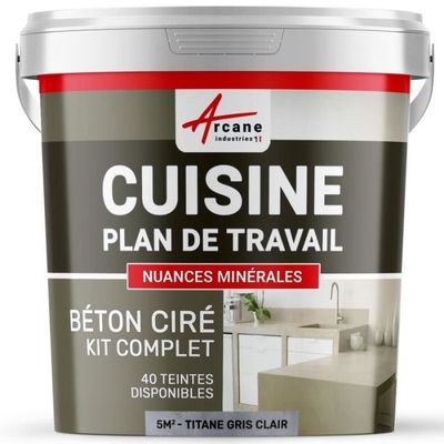 B ton cir plan de travail cuisine cr dence vier sol et mur en