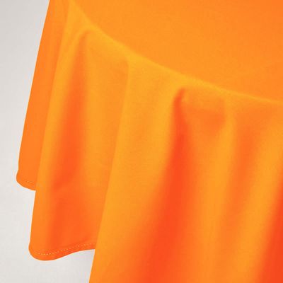 Nappe Ronde Orange Motifs Tribal Multicolore - 180 Cm De Diamètre - Coton/polyester Neuve Sans étiquette