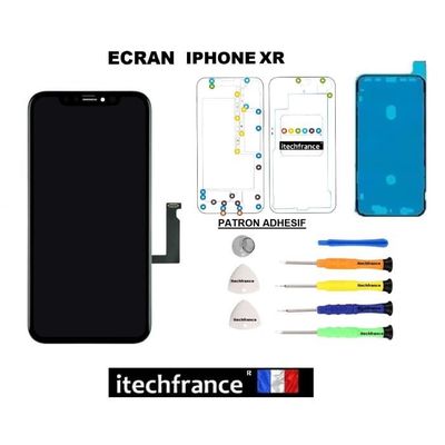 Ecran LCD compatible iphone XR Noir qualité garantie itechfrance®, kit  complet, outils, joint d'étanchéité, patron d'aide au - Cdiscount Téléphonie