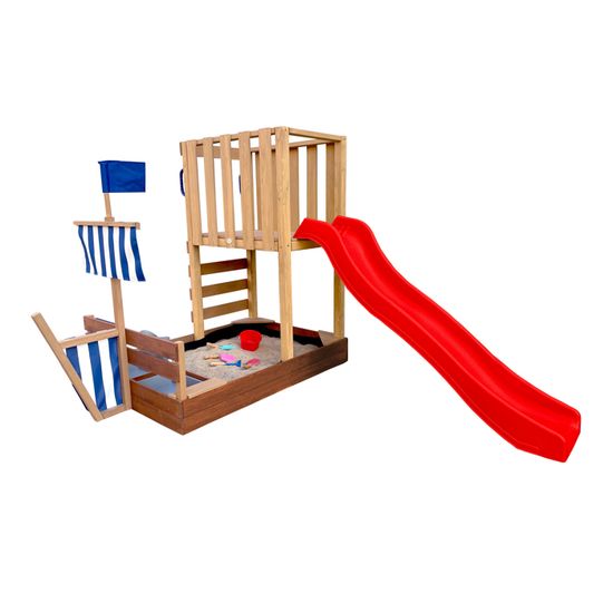 AXI Sky120 Toboggan Rouge - 118 cm - Élément complémentaire pour aire de jeux / maison