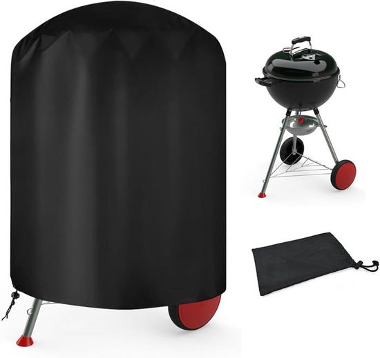 Housse De Protection étanche Pour Barbecue - Noir - Matière Oxford 210D - Résiste Aux UV