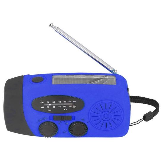 Radio Solaire à Manivelle Radio D'Urgence Multifonction Radio LED Avec