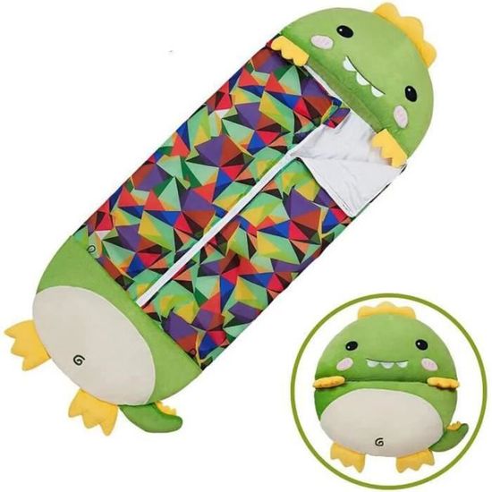 Tapis De Sieste Enfant Motif Dinosaure 60x160cm - Portable, Fermeture éclair, Pour Sieste, Camping, Voyage | Doux Et Lavable