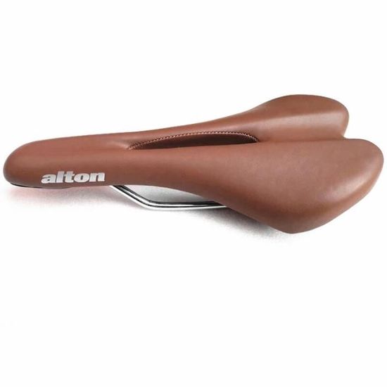 Selle VTT Rétro Velo 253, Cuir Noir, 265x135 Mm, Occasion, Taiwan