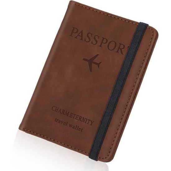 Protège Passeport Pochette Passeport Anti-RFID Porte-Documents