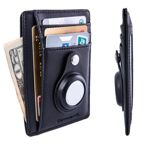 CONTACT'S – portefeuilles AirTag en cuir véritable pour hommes, porte-cartes  en aluminium RFID, portefeuilles en métal à fermeture éclair, porte-monnaie  avec pince à billets - AliExpress