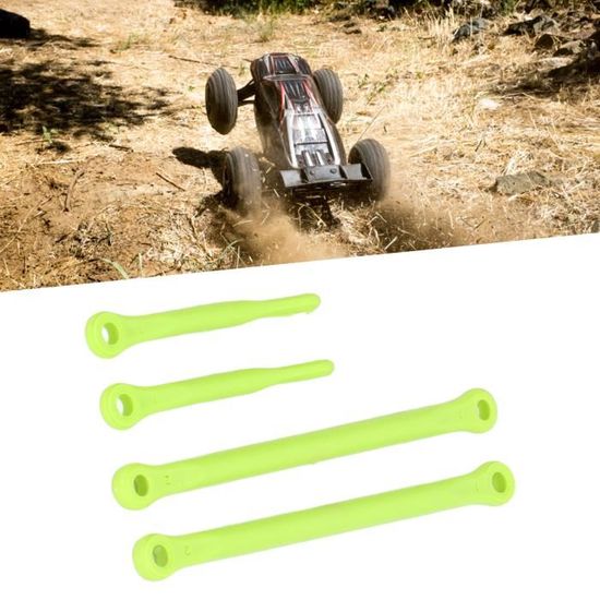 Perfeclan 3 Pièces Biellette De Direction Tige De Direction Réglable, Tiges De Poussée De Voiture RC En Métal Pour échelle 1