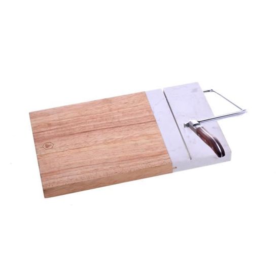 Coffret Découpe Foie Gras Avec Lyre Inox Et Planche En Bois - Accessoire Cuisine Traditionnel