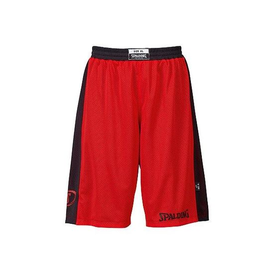 Short de Basket Spalding ESSENTIAL REVERSIBLE Rouge Homme Respirant Cdiscount Sport