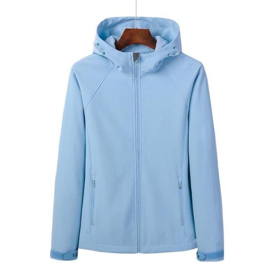 Wantdo Femme Veste De Ski Coupe-Vent Imperméable Manteau Hiver Chaude Polaire Veste Sport Outdoor Montagne Anorak Randonnée Multi-Poches Bleu XL