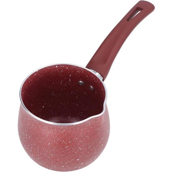 Chauffe-café à Une Main - Mini Casserole En Alliage D'aluminium Antiadhésif, Idéale Pour Lait, Café, Chocolat - 10 Cm, Trois Tasses, Poignée Anti-brûlure