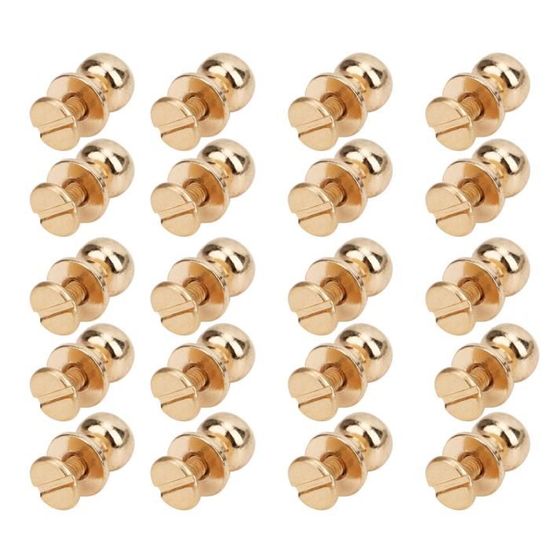 Lot De 100 Pinces à Motif Tête Ronde En Métal - 8 Mm De Diamètre - Pour Scrapbooking, Bricolage, école