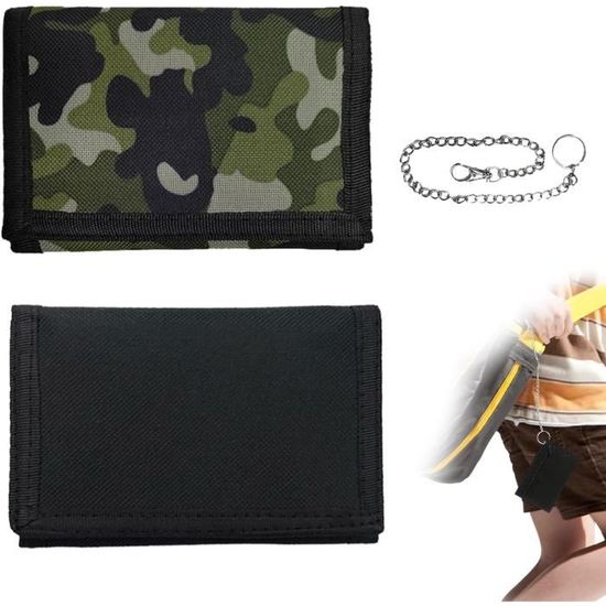 Portefeuille Toile Imprimé RFID Pour Ado - 8 Emplacements Cartes - Taille Unique 9.8x13.8 Cm