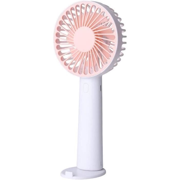 Ventilateur De Bureau Portable USB - 3 Vitesses - Alimentation Par Piles Ou USB - Compact, Bleu - Pour Maison, Voyage, Camping