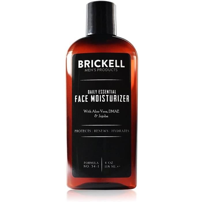 Brickell Men's Products Crème Visage Quotidienne Essentielle - Crème Visage Naturelle et Bio (Non Parfumée, 4 onces)