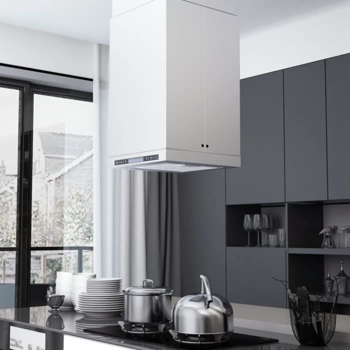 Haute qualité - Hotte îlot Hotte de cuisine avec écran tactile LCD et capteur 756 m³ - h LED♛♛♛♛♛7918
