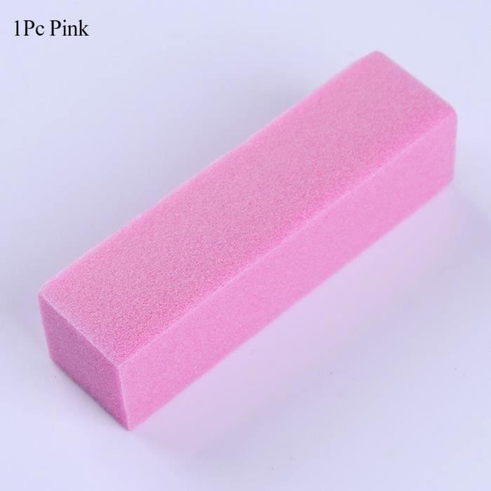 7 -Limes à ongles professionnelles lavables en forme de demi lune, double face montée sur tampon, pour limage et polissage, outil de